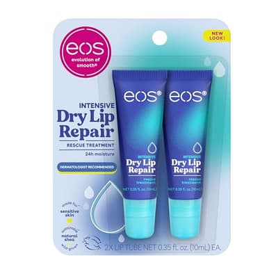 eos The Hero Lip Repair, Extra Dry Lip Treatment, 24HR Moisture, Natural Strawberry Extract, 0.35 fl oz, 2-Pack