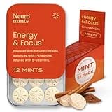 NeuroGum Energy Caffeine Mints (144 Pieces) - Sugar Free with L-theanine + Natural Caffeine + Vitamin B12 & B6 - Nootropic Energy & Focus Supplement for Women & Men - Keto & Vegan, Cinnamon Flavor