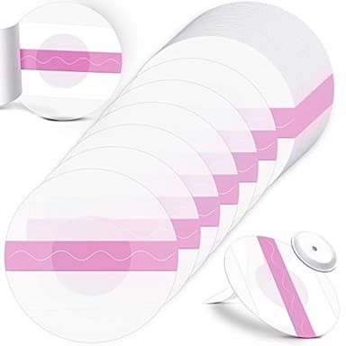 Nuanchu 48 Pack Sensor Covers Compatible with Freestyle Libre 1/2/3,Waterproof CGM Sensor Patches, Glucose Monitor Protector Long Lasting Without Hole (Pink)