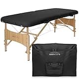Saloniture Basic Portable Folding Massage Table - Black