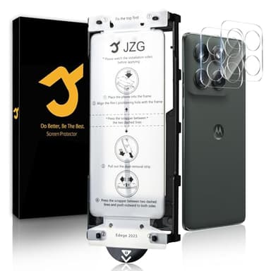 HOMEMO [2+2 Pack] for Motorola Edge 2025 Screen Protector, Camera Lens Protectors, Not Glass, Ultra Clear, Fingerprint Compatible, Anti-Scratch, Case Friendly