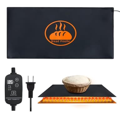Bread Proofing Warming Mat for Sourdough, Sourdough Warming Mat - 59-140°F Adjustable Thermostat Electric Dough Riser Heating Mat, Dough Mat Heated (10" x 21") - XL Bread Proofing Mat