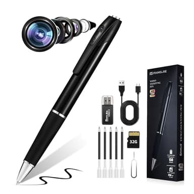 1080P Mini Hidden Camera，Nanny Cam Camera Pen，Long Battery Life，Easy to Use，Micro Pen Camera for Home, Office, and Meeting Recording【Supports 256GB SD Card】