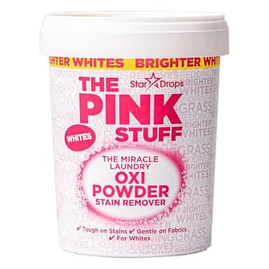 Stardrops - The Pink Stuff - The Miracle Laundry Oxi Powder Stain Remover Specifically Formulated for Whites, 1 kg