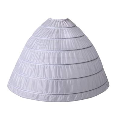 AtSopop Full A-line 6 Hoop Petticoat for Women Underskirt Slip Crinoline For Bridal Dress PT06