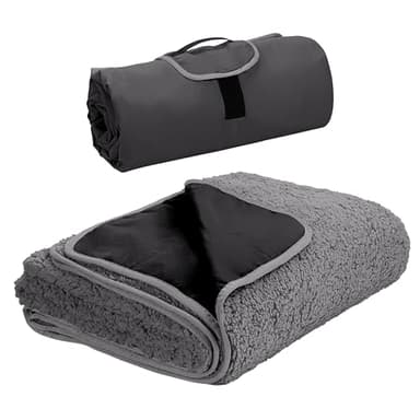 Tirrinia Large Waterproof Outdoor Blanket, Soft Warm Windproof Stadium Blanket with Sherpa Fleece and Foldable for Outdoor Sport, Baseball, Football, Beach, Concerts, Car,59" x 79"