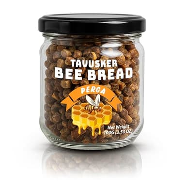 Tavusker Bee Bread 2026 Harvest, Fresh Perga Naturally Fermented Bee Pollen, Gluten Free 3.53 OZ (100G)