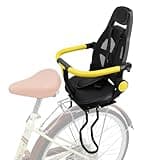 OUSEXI 2025 New Rear Child Bike Seat, Adjustable Backrest Rear Bike Seat, Foldable and Rotatable Rear Mounted Child Bike Seat, Child Rear Seat with Thick Backrest, Suitable for Most Bicycle (Black)
