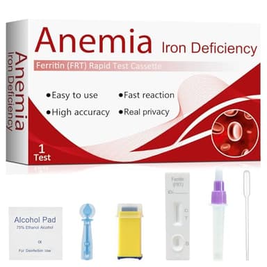 Iron Deficiency Test Kit – Accurate & Easy at-Home Test to Monitor Iron Levels, Suitable for Both Children and Adults（1Test）