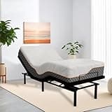 AYJOIR Twin XL Adjustable Bed Frame, Adjustable Bed Base with Massage, Zero Gravity Electric Bed with Wireless Remote, Head and Foot Incline, Easy Assembly, Black