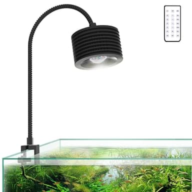 Lominie Aquarium LED Light 25W Full Spectrum Aquarium Plant Light for Freshwater Saltwater Fish Tank with Gooseneck