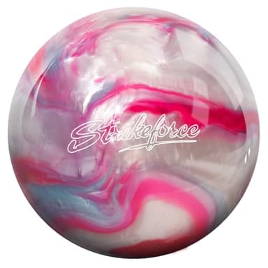 KR Strikeforce Polyester Undrilled Bowling Ball Pink/Sky/White 13lb