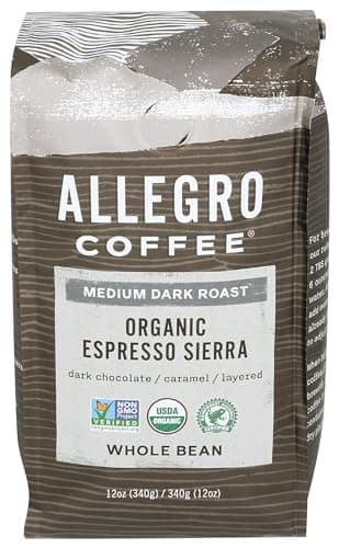 Allegro Coffee Organic Espresso Sierra Whole Bean Coffee, 12 oz