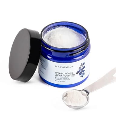 Pure Hyaluronic Acid Powder – 100% Natural, Vegan, U.S.-Made, Makes 50+ oz DIY Anti-Aging Serum – Plumps & Moisturizes for Youthful Skin – ~1,000 kDa