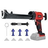 Cordless Caulking Gun for Milwaukee 18V Max Battery, 10 Oz/300ml Electric Silicone Gun,with LED Light,4 Adjustable Speed for Filling, Sealing, Repair