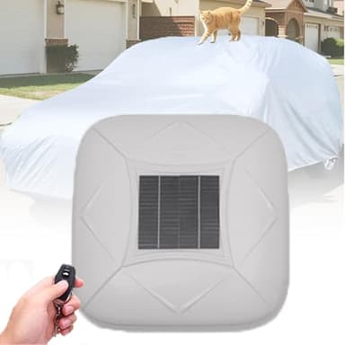 NzEupno Car Cover Solar Charging, Fully Automatic Outdoor Car Cover Portable Sun and Weather Shelter, Intelligent Remote Control Electric Shrinkage Car Window Covers White-3XL+
