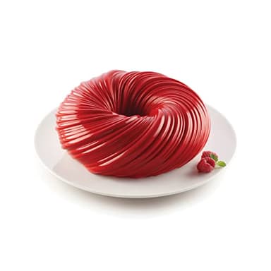 Silikomart 20.384.13.0065 INTRECCIO Silicone Mould ø210 H 70 MM,Red