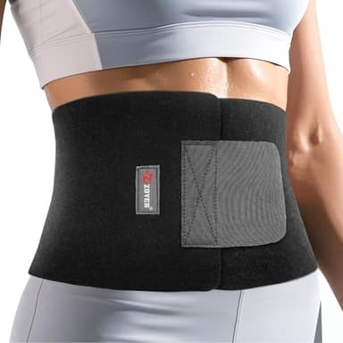 ZOYER Waist Trainer for Women Lower Belly Fat, Elastic Sweat Band for Stomach Weight Loss, Waist Trimmer Better Heat Retention to Sweat More, Increase Core Stability for Workout (Black, Medium)