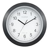 La Crosse Technology WT-3129B 12 Inch Atomic Analog Wall Clock, Pack of 1, Black