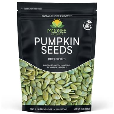 Moonee Natural's Pumpkin Seeds (1 Pound), Gluten Free, Non GMO, No Shell, Unsalted, Raw (1 Pound)