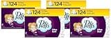 Puffs Ultra Soft Facial Tissues, 1 Family Size Box, 124 Facial Tissues Per Box (Pack of 4)