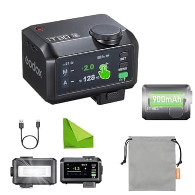 Godox iT30 Pro S Mini Camera Flash for Sony Camera,TTL Mode Auto Exposure,HSS 1/8000s, 2.4G Wireless Master/Receiver,Compatible with ZV-E10 II, ZV-E10, ZV-E1, a7III,a6700, a6400,a7C II, a7C(Black)