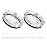20 oz Tumbler Straw Lid, Replacement Lids Compatible for YETI Rambler 16/20 oz Stackable Cup, 24 oz Mug, 25 oz Straw Mug, BPA Free and Shatter-proof Travel Tumbler Top Lids Cover