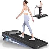 ANCHEER Walking Pad Treadmill with Auto Incline, 9% Incline 2.5HP Under Desk Tredamill with Remote Control for Home Office, LCD Display/300LBS Weight Capacity/8 Adjustable Slopes(All Black)