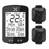 XOSS G+ Gen2 GPS Bike Computer ANT+/ Bluetooth IPX7 Cycling Computer Rechargeable Speedometer Odometer with 2.2 inch LCD Screen, 28 hrs Long Battery Life with Vortex Speed Cadence Sensor-2 Pack