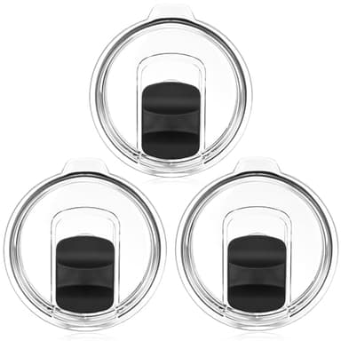 3 Pack Tumbler Lids for Yeti, 20 oz Magnetic Replacement Tops for 20 oz Tumbler, 16 oz Pints, 10/24 oz Mug, 10 oz Lowball, Spill Proof Covers with Magnetic Slider for Ozark Trail, Old Style Rtic