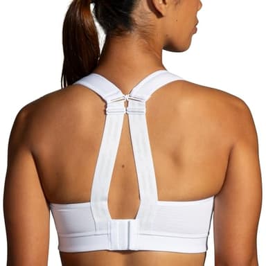Brooks Women's Convertible 2.0 Sports Bra for High Impact Running, Workouts and Sports with Maximum Support - White - 36DD