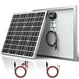 SUNER POWER 12V 50W Solar Battery Charger Maintainer PRO, Built-in UltraSmart MPPT Charge Controller, Waterproof 50 Watt Solar Panel Charging Kit for 12Volt AGM, Deep Cycle, Lead-Acid, Lifepo4 Battery
