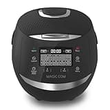 MAGiC COM Rice Cooker, 10 Cup(Uncooked) 20 Cup(Cooked) Multi Cooker with 15 Menu options, One Touch Healthy Cooking & Steamer, Slow Cooker with Nonstick Inner Pot, Auto Keep Warm Grain Cooker/Black
