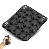 ONTYZZ Inflatable Seat Cushion Lightweight Airplane Seat Cushion Stadium Seat Travel Cushion for Climbing Hiking Office Airplane, Black