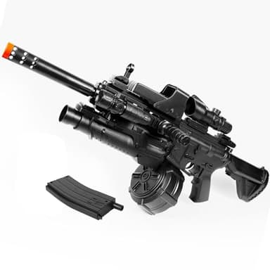 QicoociQ Modified High-end Trim Automatic Electric Gel Ball Blaster with 10 Pcs Accessories – Extended 60+ Foot Range