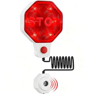 1 Pack Adjustable Garage Parking Sensor with LED Display – No-Drill Parking Aid for Cars, SUVs & Pickups, Set Stop Distance 6"–6 ft, Battery or USB Powered (White)