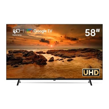 FPD 58 Inch Smart TV, 4K UHD Google TV with Google Play and Google Cast Built-in, HDR 10 Television with Voice Assistant Remote, WiFi Stream Live LED Flat Screen TVs, Dolby Audio(AG58-P1,2025)