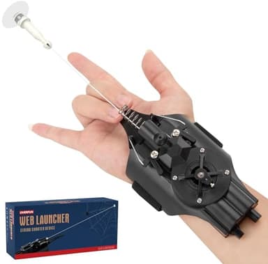 OVERFUN Web Launcher Spider String Shooter Toy, Cool Gadgets [Electric Reel-in] Real Silk Superhero Role-Play Fun Stuff Toys Great for Men and Kids