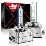 WinPower D1S Xenon HID Headlight Bulb, 8000K Ice Blue White 35W Metal Stents Base High Low Beam Replacement Lights, Pack of 2