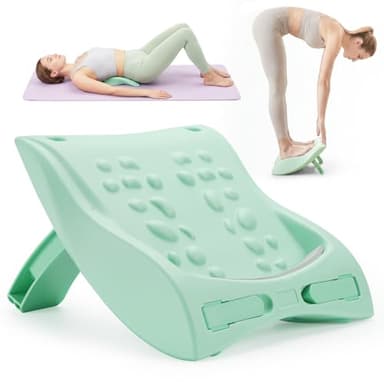 NuuGym Calf Stretch Board & Back Stretcher – Adjustable Slant Board,Lumbar Pillow,and Foot Rest 4-in-1 for Deep Muscle Relief,Post-Workout Recovery and Injury Prevention