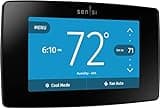 Emerson Sensi Touch Wi-Fi Smart Thermostat with Touchscreen Color Display, Works with Alexa, Energy Star Certified, C-wire Required, ST75 Black 5.625" x 3.4" x 1.17"