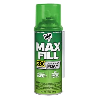 DAP Touch ‘n Foam Max Fill Maximum Expanding Foam Sealant, Off White, 12 Oz (7565000043)