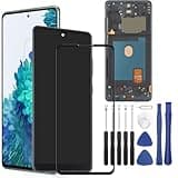 FKBAightccy Screen Replacement for Samsung Galaxy S20 FE S20 FE 5G SM-G781U SM-G781W SM-G781B LCD Display Touch Digitizer Assembly with Tools (Black with Frame)