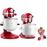 KITCHOOD Ice Cream Maker Attachment for Kitchenaid Stand Mixer,2-Quart Frozen Yogurt - Ice Cream & Sorbet Gelato Maker,Fits 4.5 qt and Larger Mixers(Not Fit Artisan Mini 3.5Qt Mixer)