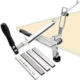 RAXINPO Professional Precision Adjust Knife Sharpener Tool, 360° Rotation Flip Design Fixed-Angle Stainless Steel Kitchen Knife Sharpener System, Complete Angle Adjustable Knife Sharpening Kit