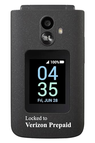 Verizon Prepaid TCL Go Flip 7 (T435S), 4G LTE Flip Phone, Easy-to-Use with Large Buttons, External Display, Long Battery Life - Locked to Verizon - Gray
