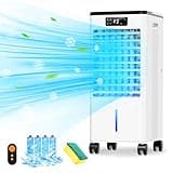 Portable Air Conditioners, 3-IN-1 Evaporative Swamp Cooler, Windowless Air Conditioner, 4 Modes & 3 Speeds, 12H Timer, Child Lock, Smart Remote & Touch Control, Portable Ac Unit for Bedroom, Indoor