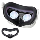 VR Silicone Face Pad Cover for Meta Quest 3s Original Headset, VR Face Cushion Pad Mask for Oculus Quest 3s Headset Accessories (Black)