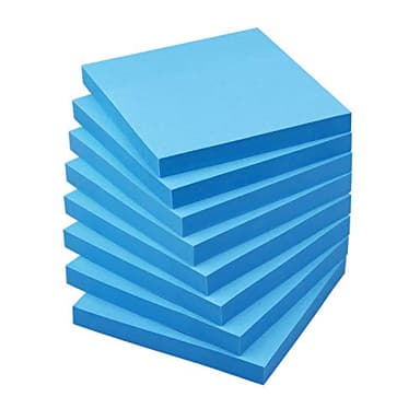 Sticky Notes 3x3 Self-Stick Notes Bright Colors Sticky Notes 8 Pads 80 Sheet/Pad (Blue)