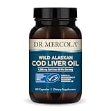 Dr. Mercola Cod Liver Oil, 1,300 mg Per Serving, 30 Servings (60 Capsules), Dietary Supplement, Supports Brain, Bone and Joint Health, Non-GMO, MSC Certified